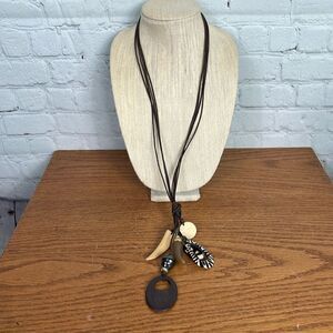 Chico's Boho Style Corded Long Necklace
